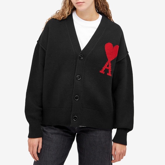 AMI PARISAmi de Coeur Wool Cardigan - gender neutral